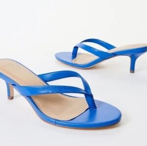 Blue Strappy Kitten Heels